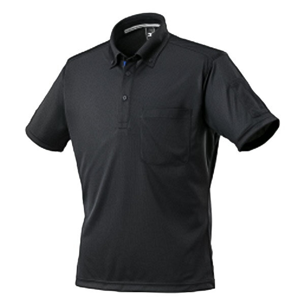 ミズノ ナビドライ ワークボタンダウンポロシャツ（半袖） F2JA218409 ブラック MIZUNO