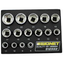 SIGNET 3/8DR ソケットセット 6角 15個組 トレー付 12333 シグネット 工具 9.5mm