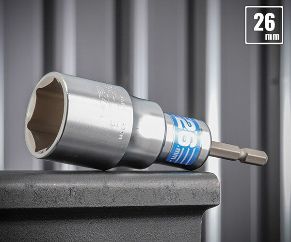 TOP 電動ドリル用強軸ソケット 26mm 40V対応 ETS-26 トップ工業 工具 六角 6角 電動工具 ドリルドライバー 高耐久