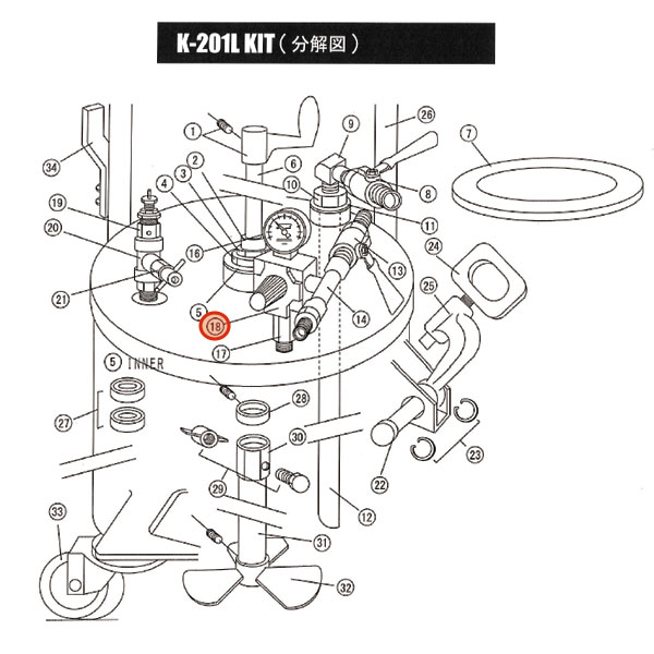 [ʡԲ] K-201L-KIT  쥮졼  NO.18 K-201L-018