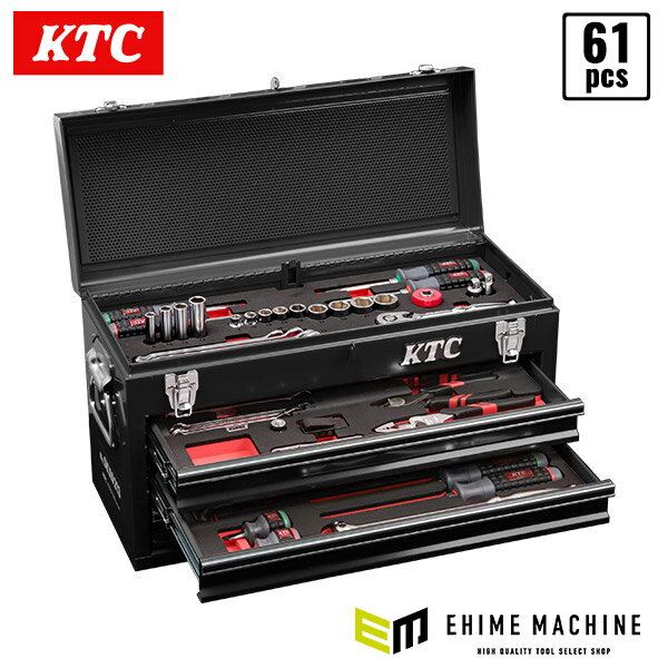 KTC SK3660GXBKEM 61点工具セット ブラック 差込角9.5mm ツールセット SKX0213BK 採用モデル エヒメマシンオリジナルセットのサムネイル