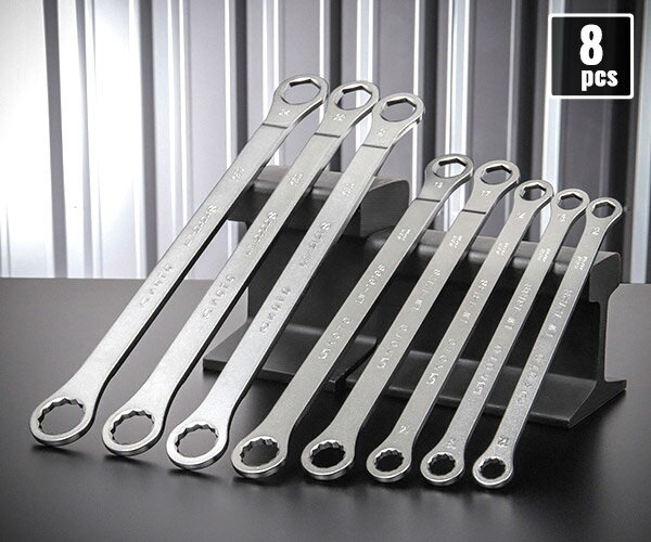 KOTO LW-8140S 極薄型メガネレンチストレート 8本セット 江東産業