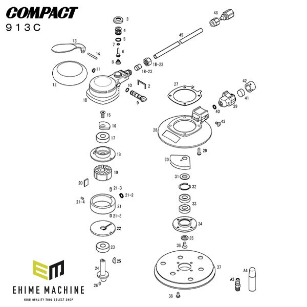 [部品・代引き不可] COMPACT TOOL 913C用部品 【 バルブセット 】 NO.6 図番23313A コンパクトツール