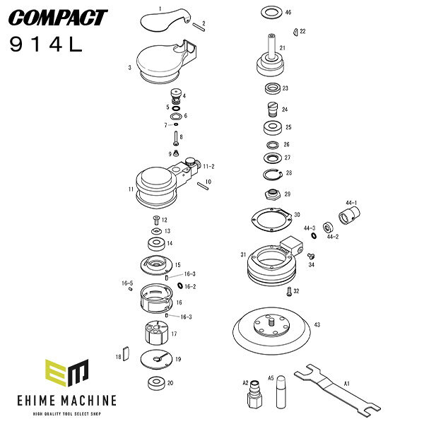 [部品・代引き不可] COMPACT TOOL 914L用部品 【 バルブピンスリーブセット 】 NO.4 図番22310A コンパクトツール
