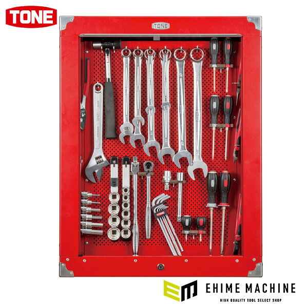 TONE 整備用工具セット シャッター付サービスボードセット新ハーフボードC50B仕様 54点セット (CS411)(4953488300949) トネ