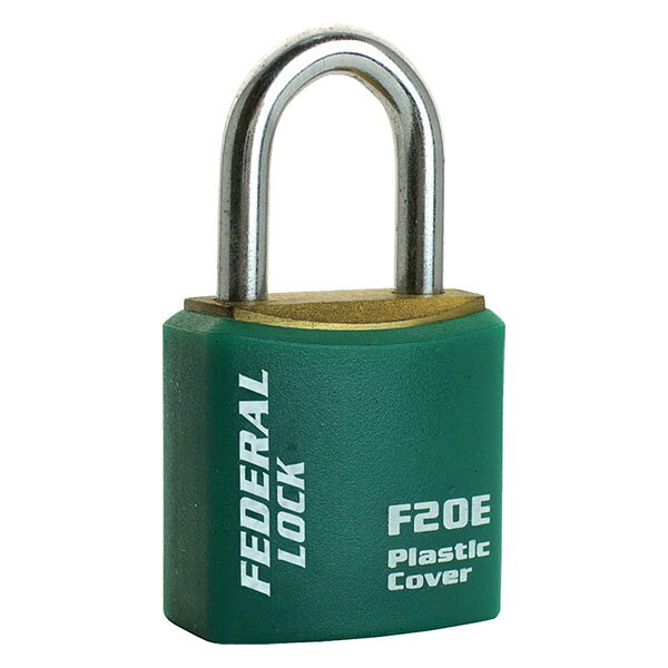 日本正規品 フェデラル 南京錠ボディーカバー付 20mm グリーン (F20E-GN-P)(454530...
