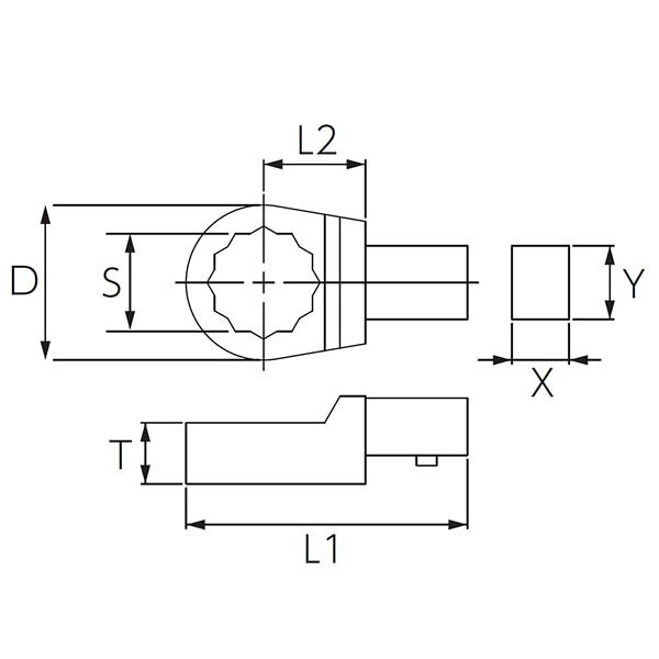 KTC 14X18めがね交換ヘッド 16mm (GX1418-M16)(4989433771878) 京都機械工具 3