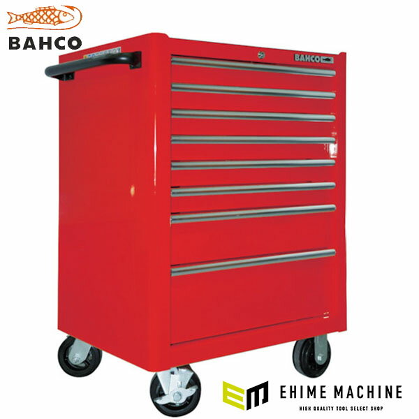 [メーカー直送業者便]日本正規品 バーコ 8段引き出し ロールキャブ カーマインレッド ゴムマット仕様天..