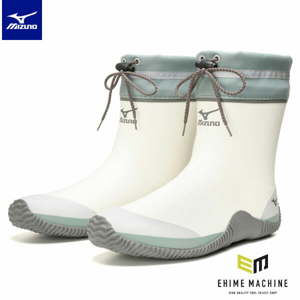 ミズノ ハーフ丈ワークブーツ ジャスタフィットII NH アイスグレー (F1GG250101) 23.0~28.0cm 軽量ショート長靴 JUSTAFIT II NH MIZUNO