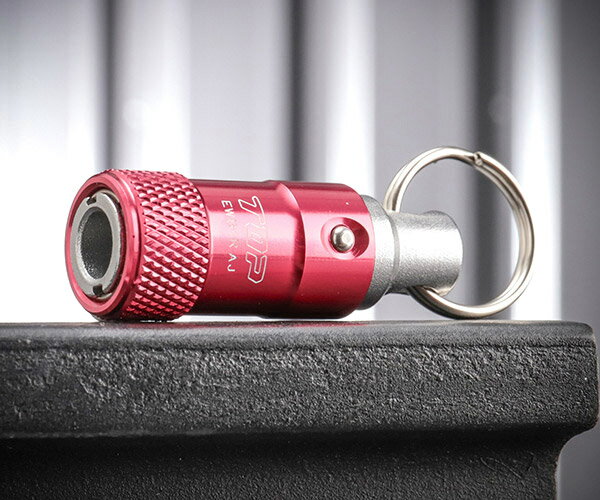 TOP ワンタッチ式ビットホルダー(リング付) レッド (EWB-R)(4975180933829) トップ...