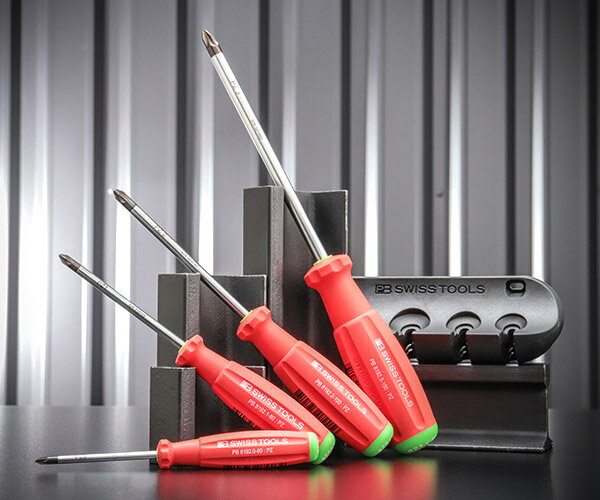 日本正規品 PBスイスツールズ スイスグリップ ポジドライバーセット 4本組 ホルダー付 (8243) (7610733078714)