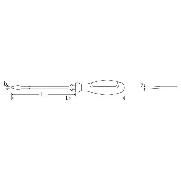 日本正規品 スタビレー DRALL+ 根元六角付 貫通マイナスドライバー 1.0×5.5×100mm ...