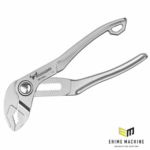 ツノダ ウォーターポンプワンプッシュプライヤー 100mm ボタン式クイック開閉 最大口開き25mm (WP-100B..