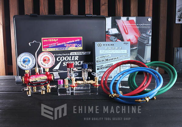 DENGEN CP-2VS-YFE R-1234YF専用 2バルブガスチャージセット POE用 デンゲン