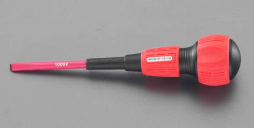 エスコ 5.0x150mm - ドライバー(パワーG 電工 絶縁) EA557AR-150 ESCO