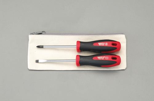 【6/1限定！ポイント3倍＋最大400円OFF】エスコ 2本組 [+ -]ドライバー EA557DC-10 ESCO