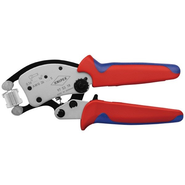 日本正規品 クニペックス フェルール用圧着プライヤー ツイスター16 (9753-18SB)(4003773082736) KNIPEX