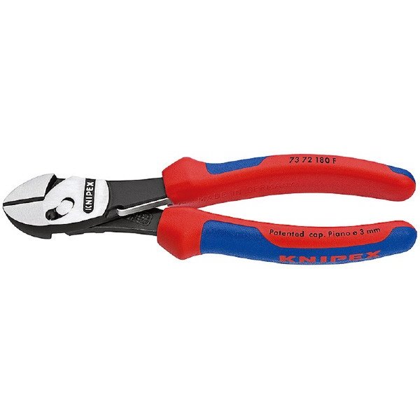 日本正規品 クニペックス ツインフォースニッパー バネ付 (7372-180F)(4003773077657) 業務向け KNIPEX