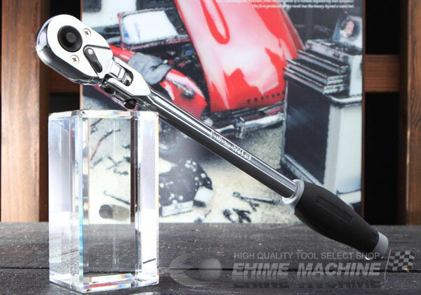 コーケン 9.5sq. プッシュボタン式首振りラチェットハンドル（ロック付） 3774JBL Ko-ken 工具 山下工業研究所