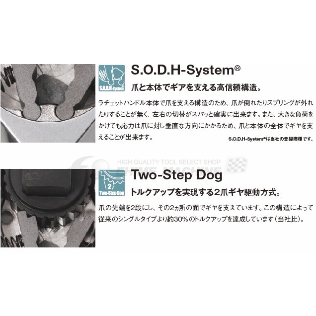 コーケン 9.5sq. プッシュボタン式首振りラチェットハンドル（ロック付） 3774JBL Ko-ken 工具 山下工業研究所