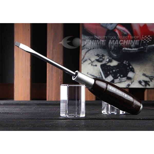 KTC 木柄ドライバ（マイナス貫通タイプ） D12M2-6 工具 京都機械工具