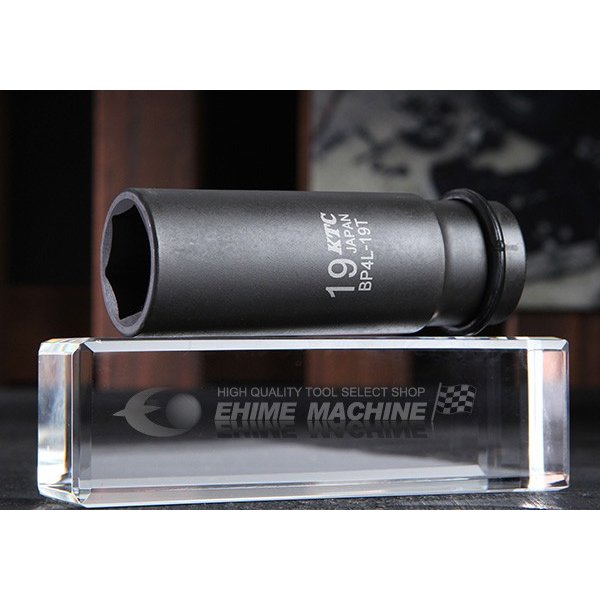 KTC BP4L-19TP サイズ19mm ピン・リング付 12.7sq.インパクトレンチ用薄肉ディープソケット 工具 京都機械工具