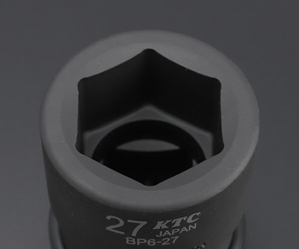 KTC 19.0sq.インパクトレンチ用ソケット（標準）ピン・リング付 BP6-27P 工具 京都機械工具