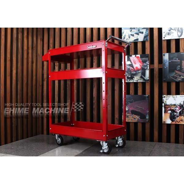 [メーカー直送業者便] SEEDNEW シーズニュー 3段式ツールワゴン マルチワゴンハイトップ レッド S-WD3-2