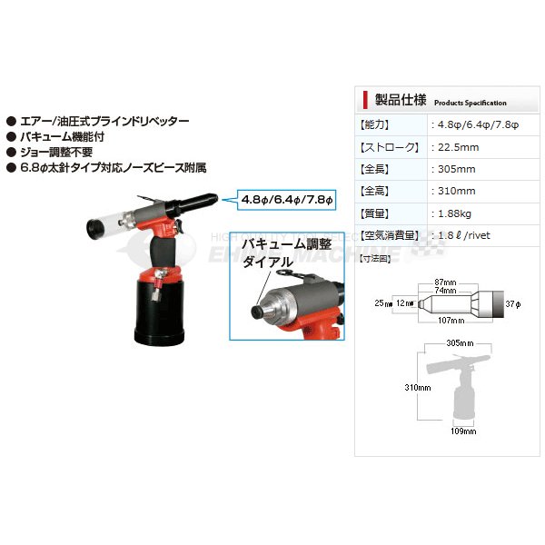 信濃機販 SI-725 ブラインドリベッター SHINANO シナノ