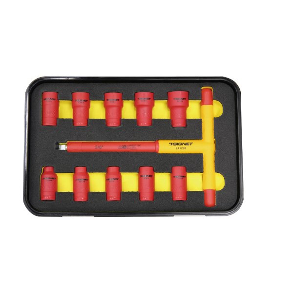 Sockets - シグネット 11PCS 3/8DR 絶縁ソケットセット(T型ハンド (E81511)(6933528704263) SIGNET
