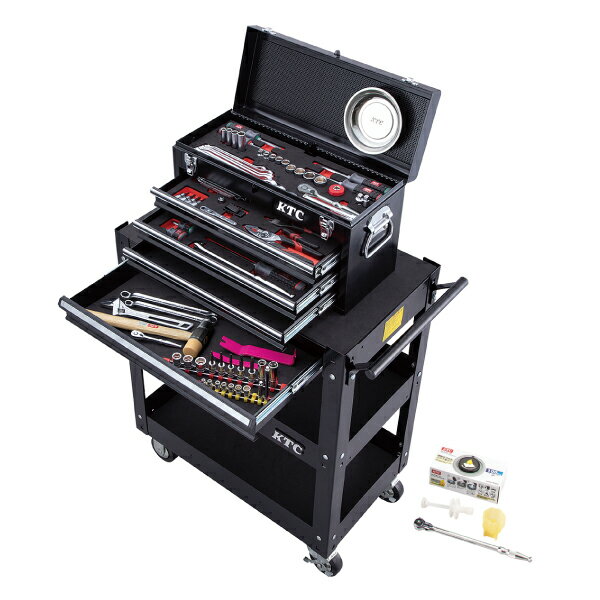 【入替セール】KTC 98点 工具セット ワゴン付 SK59824XXBK ブラック エキスパートセット SKX0213BK ＋ SKX2613BK2 京都機械工具 2024 SK セール