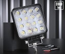 カシムラ LEDワークライト 16灯 作業灯 DC12/24V車対応 48W 3360lm ML-8