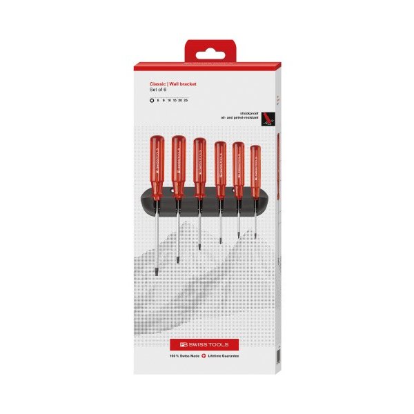 日本正規品 PBスイスツールズ ホルダー付ヘクスローブドライバー セット 6本組 トルクスレンチ (BOX) (..