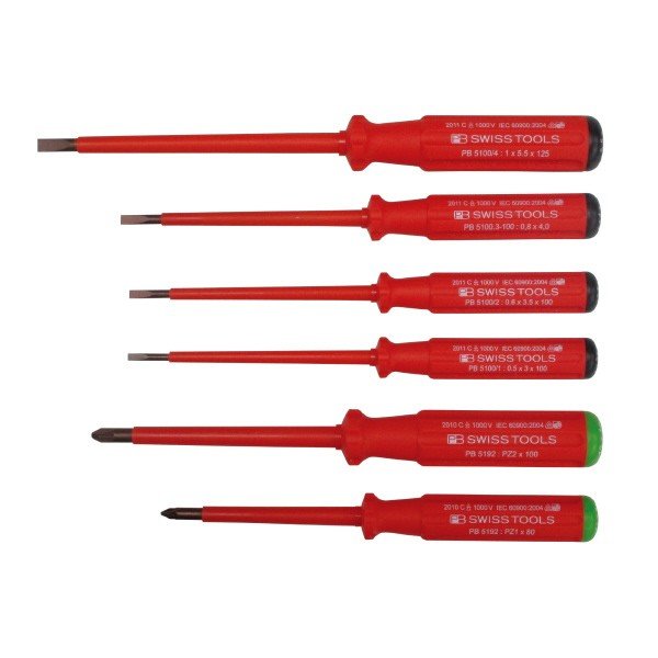 Pliers Other - 日本正規品 PBスイスツールズ エレクトロ絶縁ドライバーセット 6本組 プラス マイナスドライバー (5543) (7610733063550)