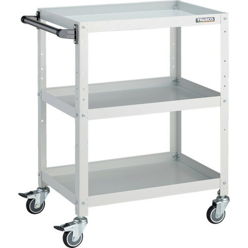 TRUSCO ラビットワゴン 600X400 ハンドル付 ウレタン車輪 W色 RBW-863HUW トラスコ中山