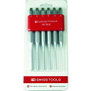 日本正規品 PBスイスツールズ 平行ピンポンチ(八角胴)セット 6本組 ホルダー付 (755.BCN) (7610733235391)