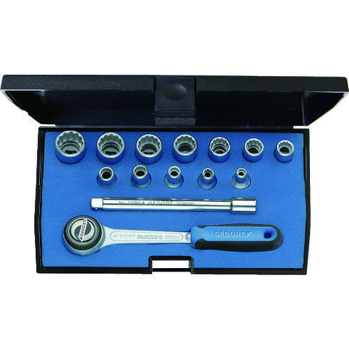 GEDORE ソケットレンチ14点セット 差込角6.35mm 12角タイプ 1815598