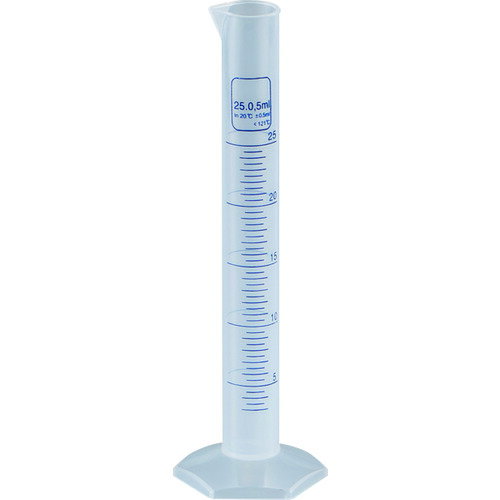 TRUSCO メスシリンダー 25ml 青目盛付 PP製 MS25 トラスコ中山
