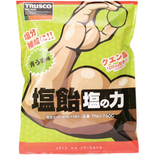 TRUSCO 【※軽税】塩飴 塩ノ力 750g 青梅味 詰替袋 (1袋入) TNU750C トラスコ中山