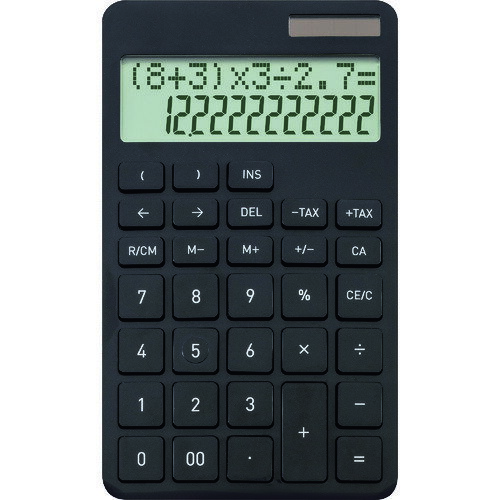 アスカ 計算式表示電卓 ブラック C1242BK【ネコポス対応】
