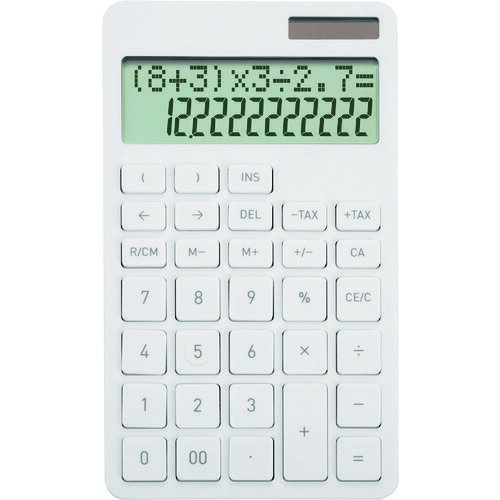 アスカ 計算式表示電卓 ホワイト C1242W【ネコポス対応】