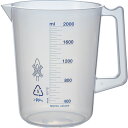 TRUSCO ポリプロピレン青目盛ビーカー 2000ml(取手付) HPB-2000