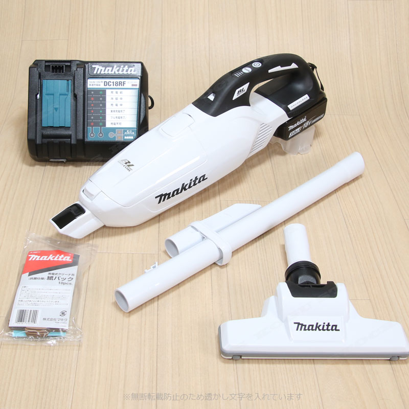 マキタ　18V　充電式クリーナ（紙パック式）CL285FDRFW　3.0Ah Li-ion電池(BL1830B...