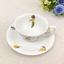 林明子 カップ&ソーサー きいろいラッパ(おんなの子) 林明子 カップ ソーサー 磁器 食器 インテリア 女の子 ギフト プレゼント グッズ