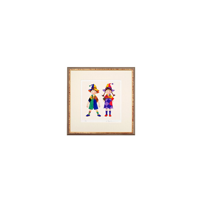 【直筆サイン入り版画】 林明子 たのしい二人 グッズ