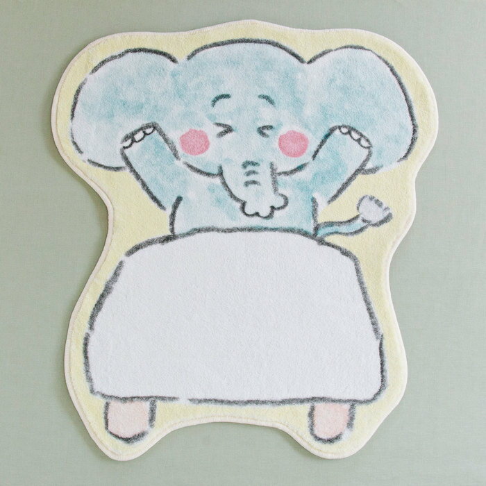 たいそうするゾウ ダイカットフロアマット ぞうさん(絵本ナビオリジナルグッズ) 絵本 グッズ えちがわのりゆき フレーベル館 体操するゾウ たいそうするぞう