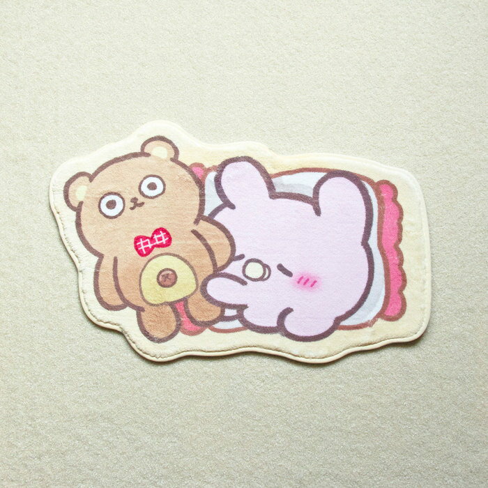 らぶいーず ダイカットフロアマット ぴょんちーとクマちゃん（絵本ナビオリジナルグッズ） 絵本 グッズ..
