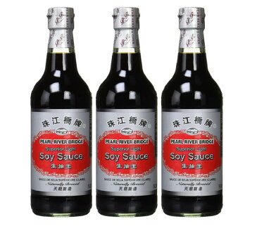 珠江橋牌 生抽王醤油(中国醤油/薄口) 500ml×3個