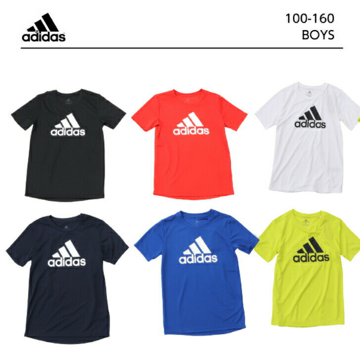 【楽天スーパーSALE】adidas (アディダス) ビッグロゴ半袖Tシャツ ボーイズ| 子供 キッズ ジュニア 小学生 子供服 男の子 スポーツ ウエア ブランド サッカー 運動 ブラック スポーツブランド ロゴ 黒T 吸水速乾 夏