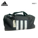 【ポイント2倍】adidas アディダス 3ストライプス ダッフルバッグ スポーツ 運動 ボストン ブラック キッズ レディース メンズ バッグ